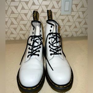 Dr. Martens 1460 WHITE Leather Combat Boots